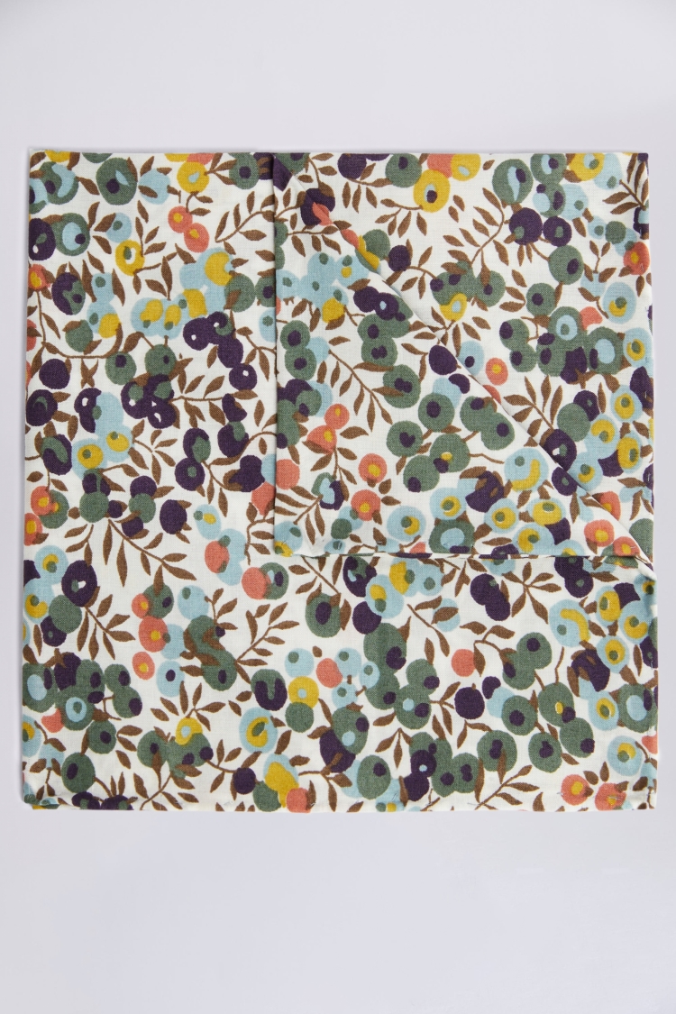 Sage Berry Pocket Square Made with Liberty Fabric Buy Online at Moss