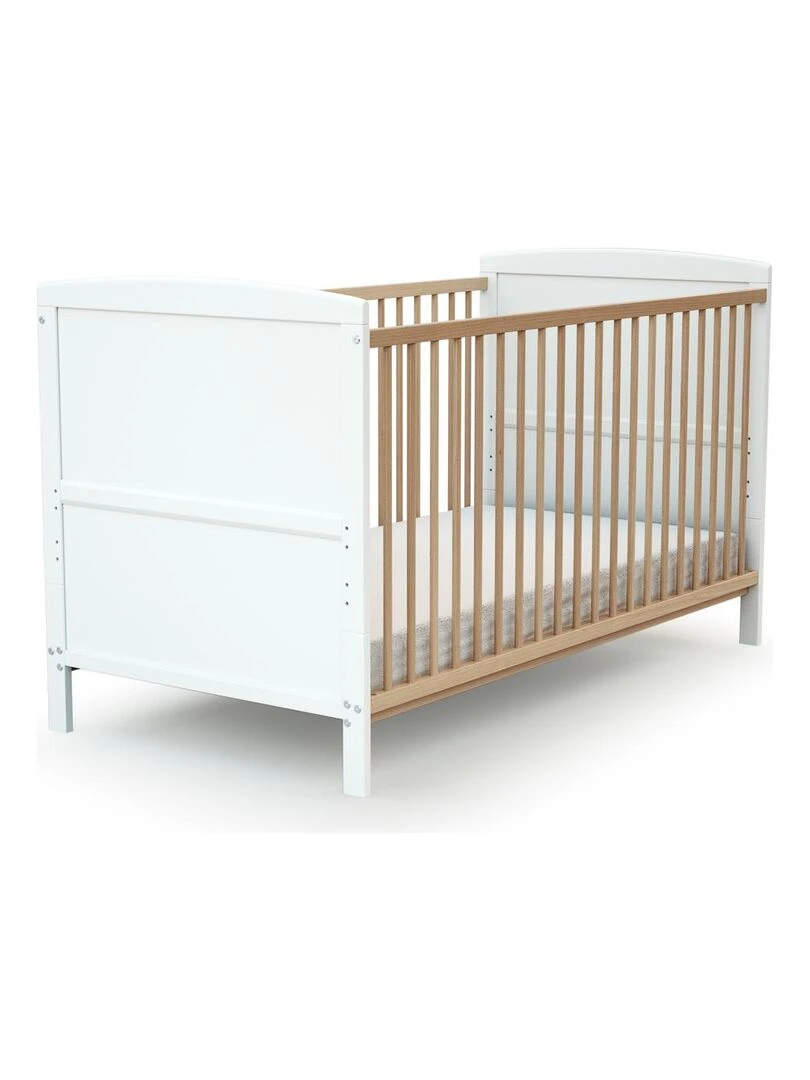 AT4 Lit bébé évolutif ESSENTIEL en bois Blanc Marron