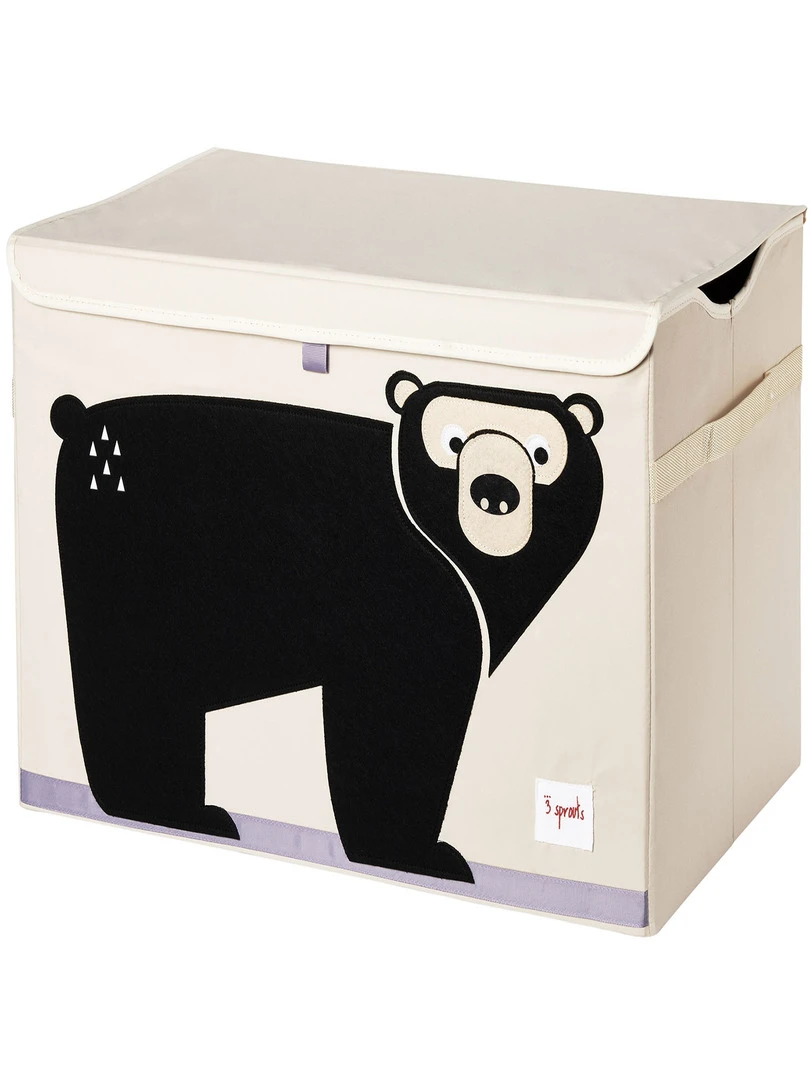 Coffre à jouets caisse de rangement Ours Noir