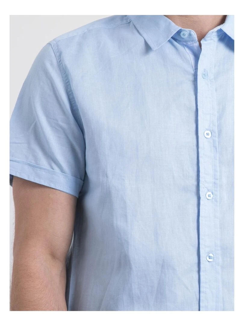 Chemise manches courtes DEMIKA   Bleu ciel