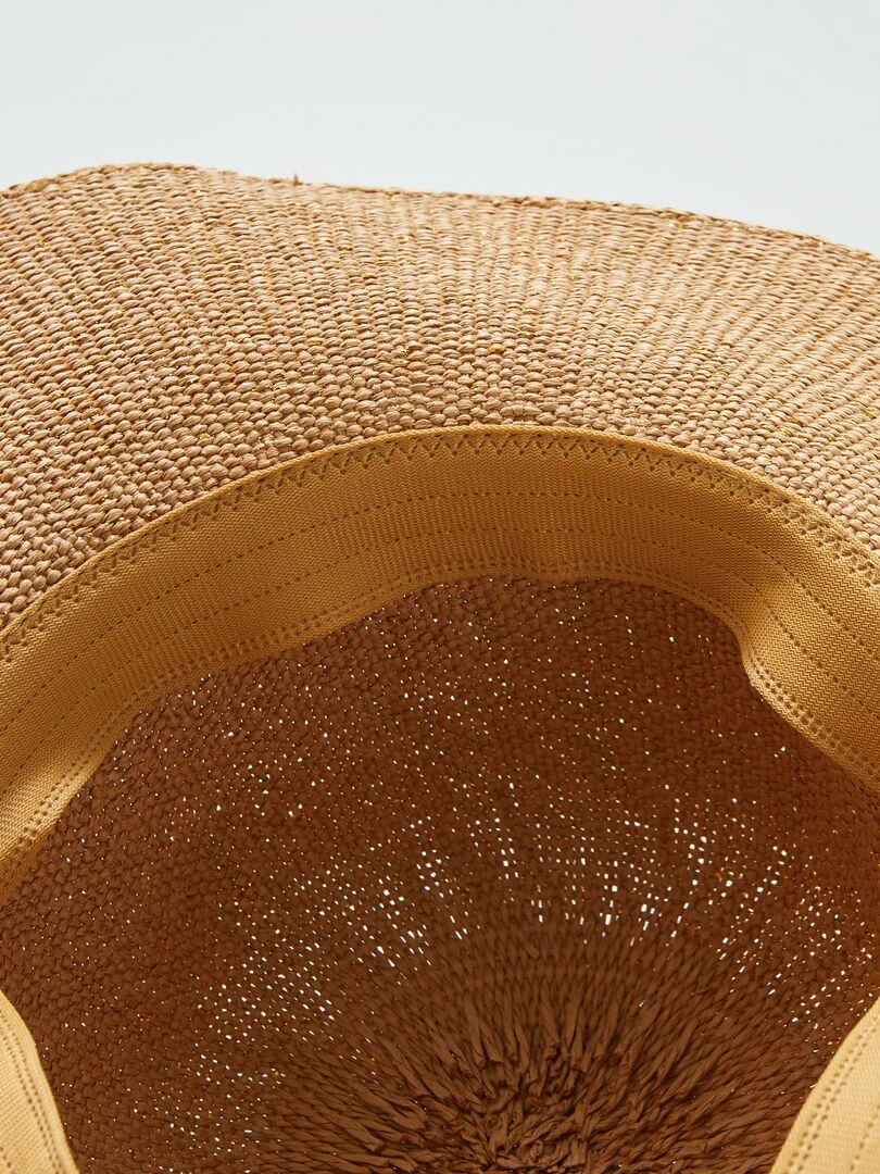 Chapeau de paille pailleté   Beige