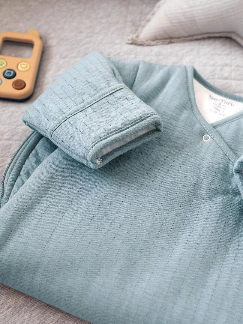 Bemini Gigoteuse  avec moufles Pady Tetra Jersey et jersey   Bleu foncé