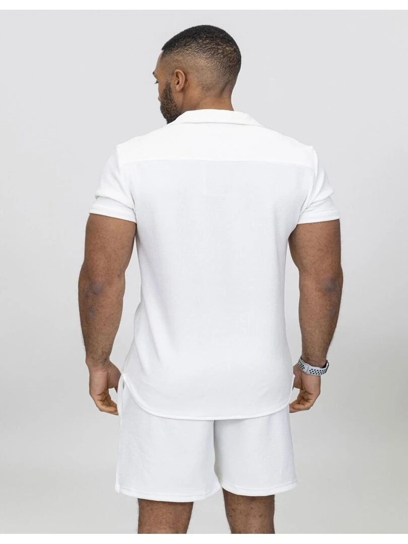 Ensemble Short Chemise Kebello   Blanc Blanc