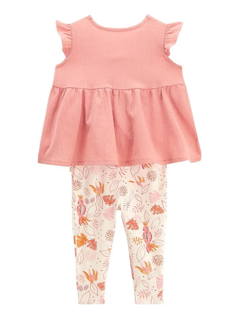 Ensemble bébé tunique + legging Sumba Rose