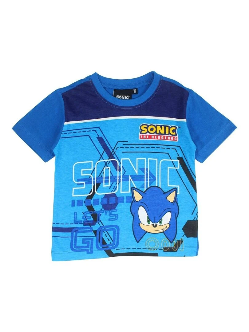 Sonic Ensemble T shirt short garçon Imprimé Sonic Bleu marine