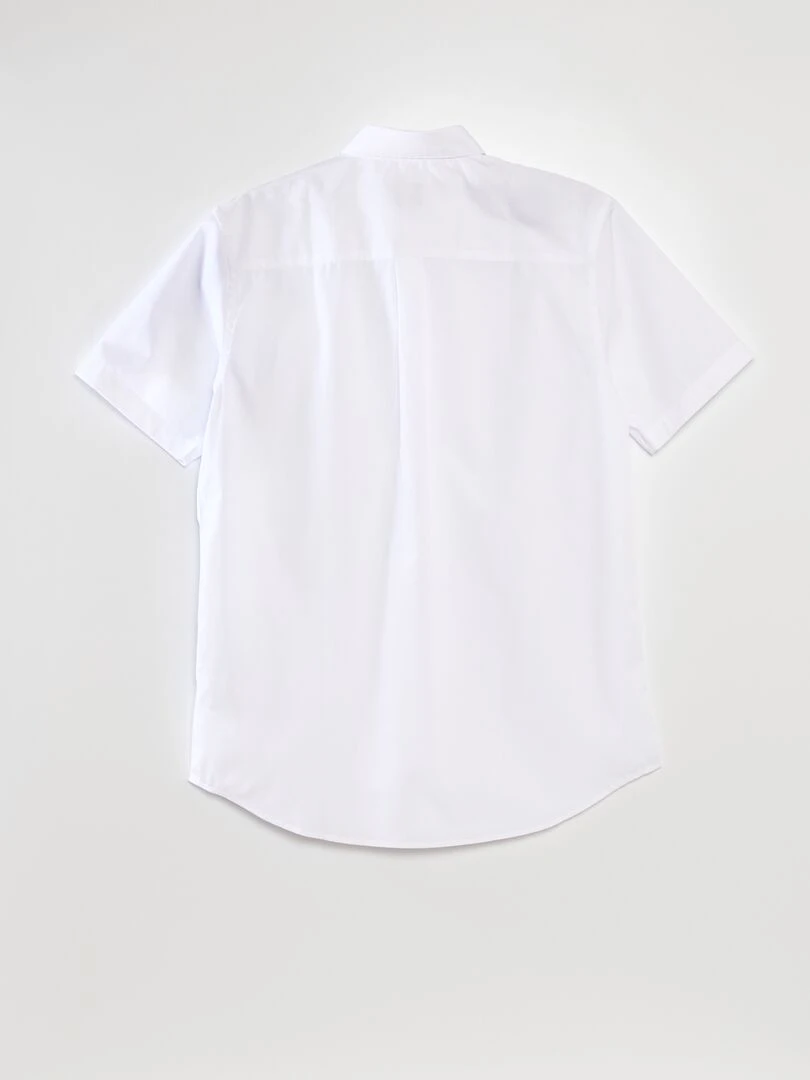 Chemise blanche manches courtes blanc