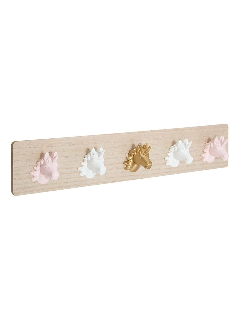 Patère licorne 5 crochets Beige