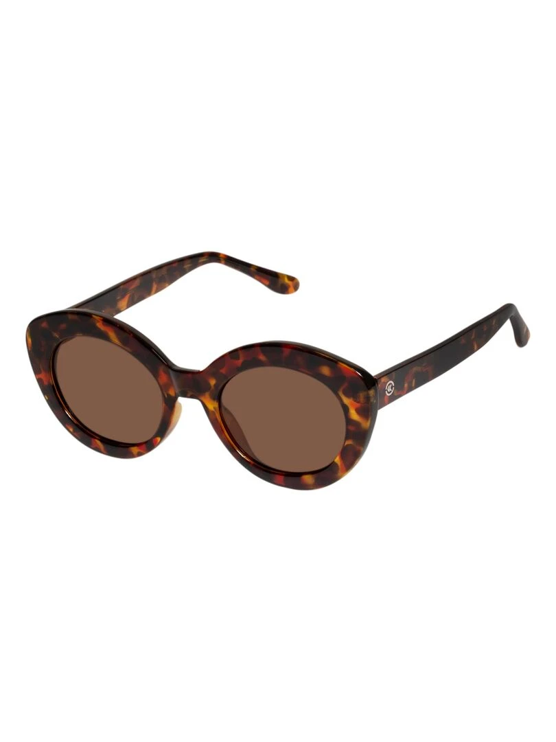 Lunettes de soleil recyclées Femme Ovales Écaille Marron