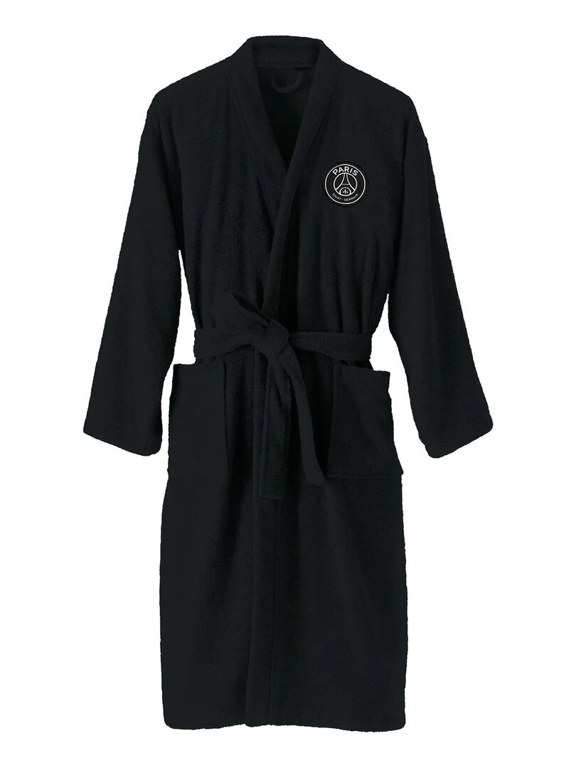 Peignoir adulte 100% coton  PSG PREMIUM   Noir
