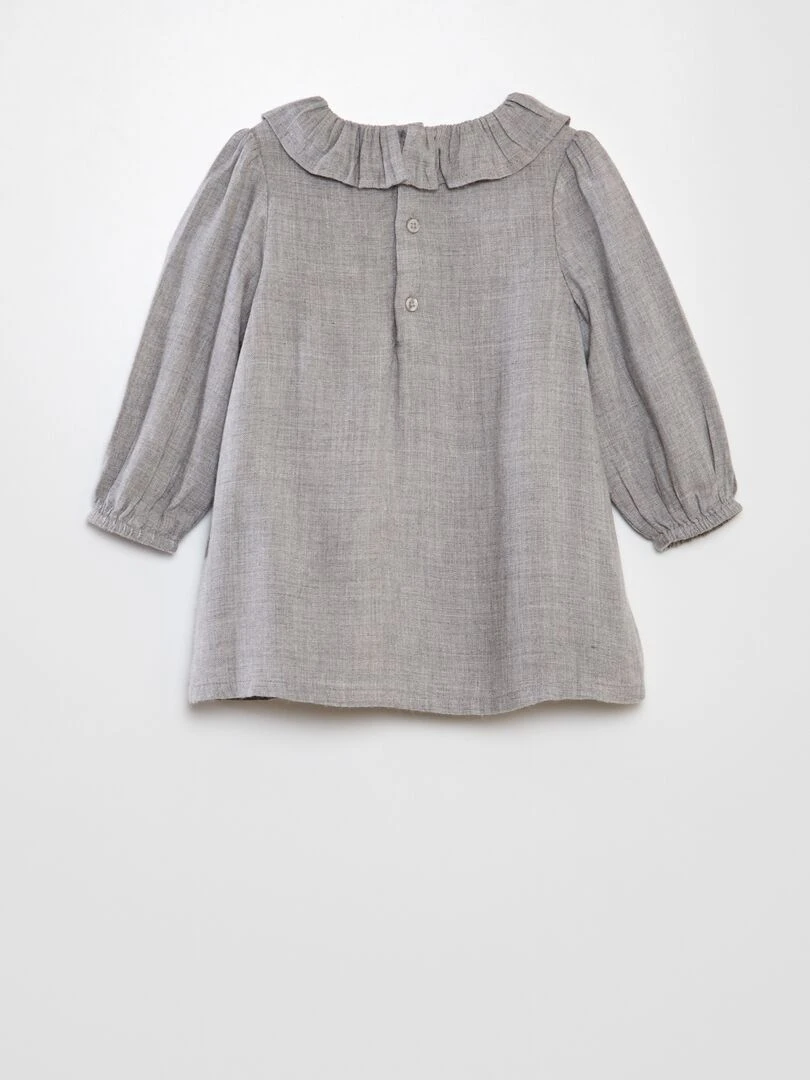 Robe avec collerette Gris