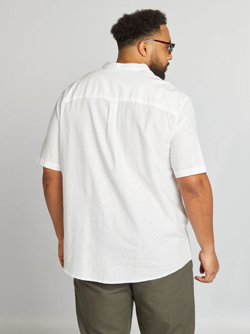 Chemise col mao   blanc