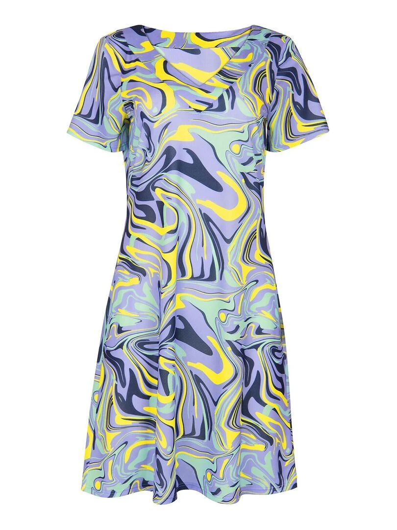 Robe estivale manches courtes Palma   Violet