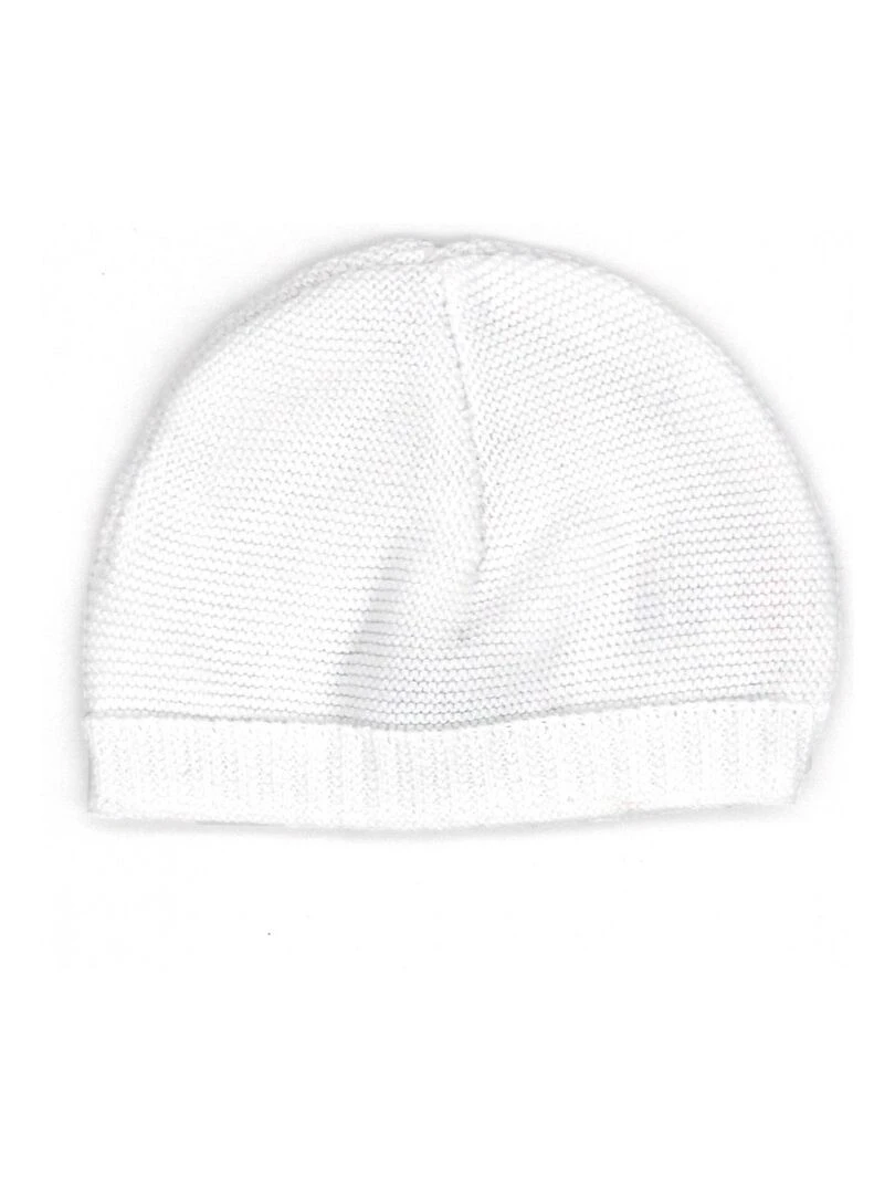 Ensemble tricoté   100% coton bio   1 à 3 mois   Blanc