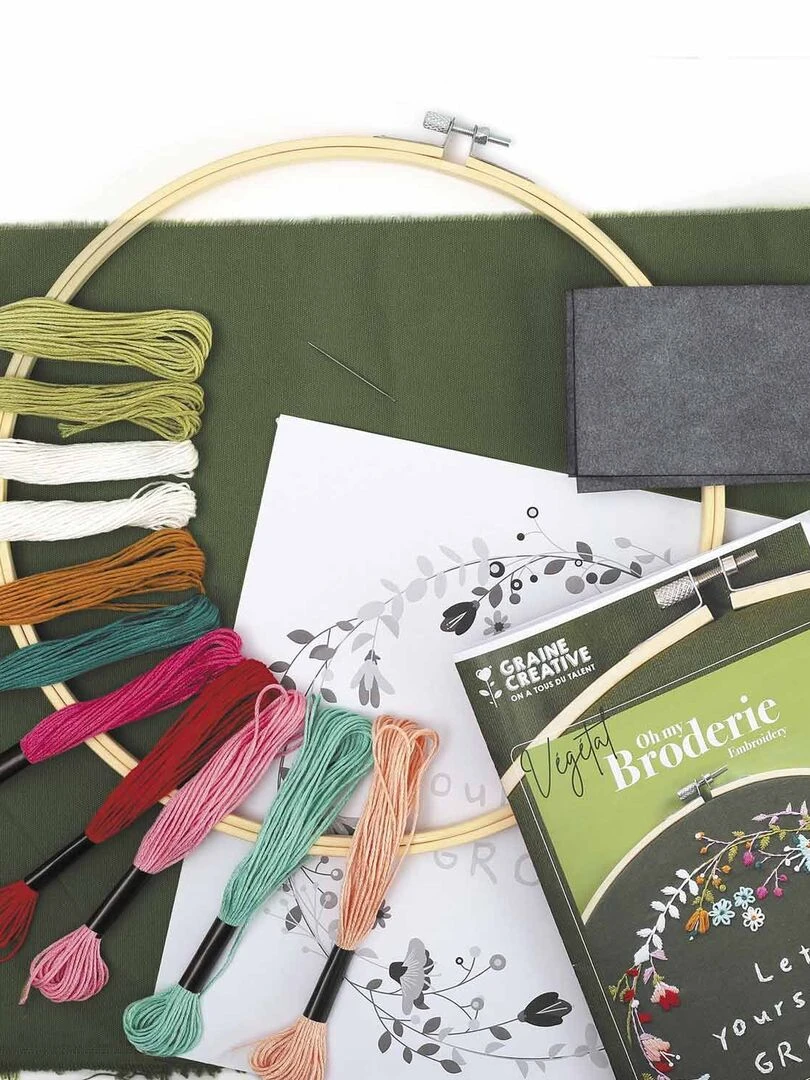 Kit broderie décorative végétale   N/A