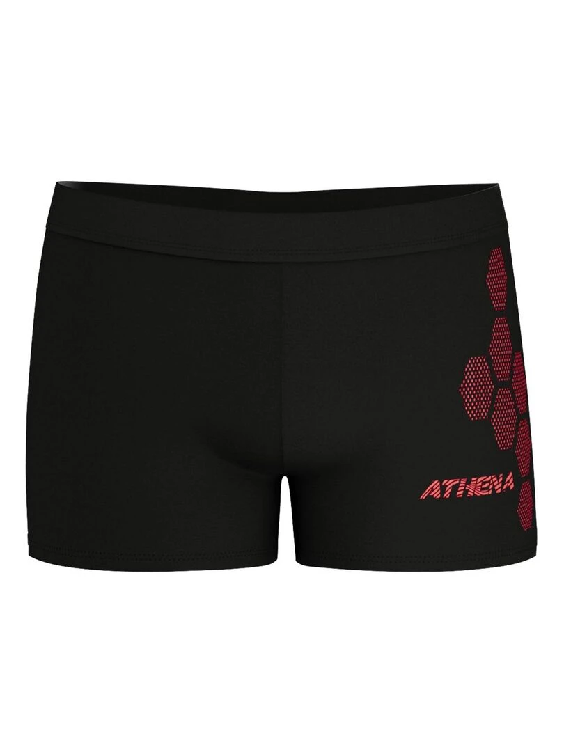 Boxer de bain homme Sport serigraphie Noir