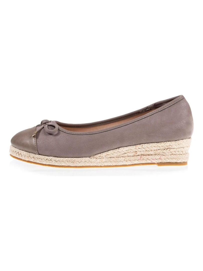 Ballerines Femme talon compensé Taupe   Taupe