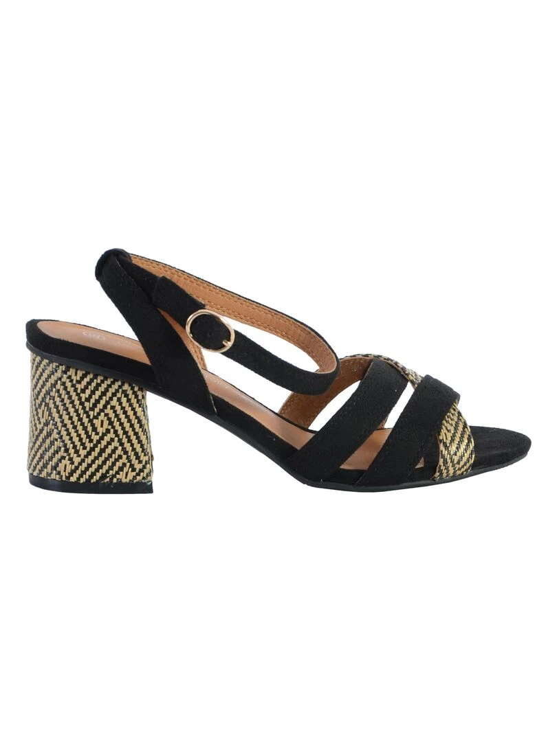 Sandale À Talon The Divine Factory   Noir