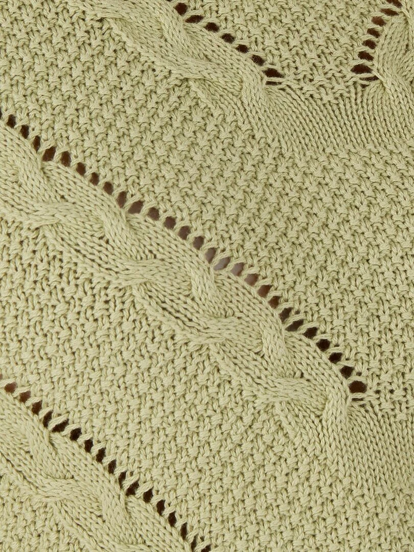 Pull torsadé col rond   Damart   Vert