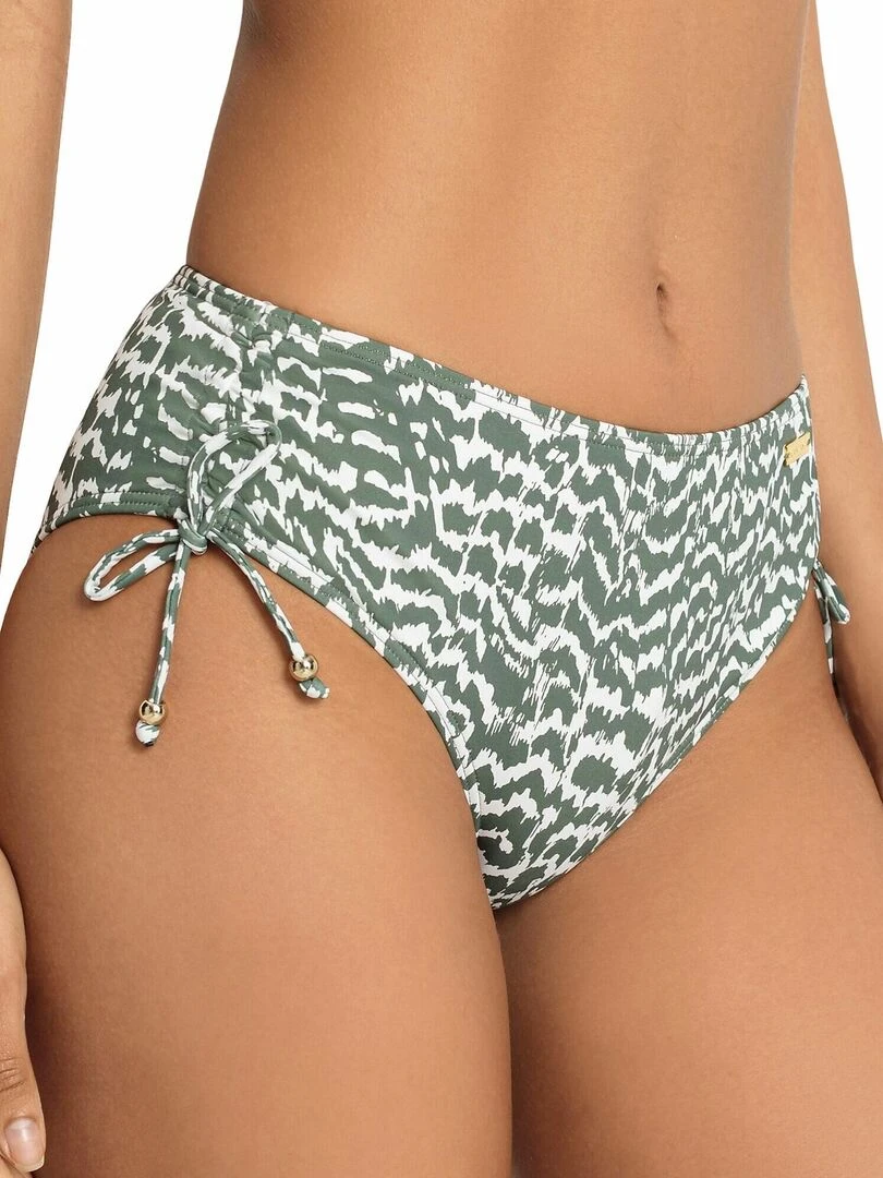 Bas maillot slip de bain taille haute côtés réglables Sansa Multicolore