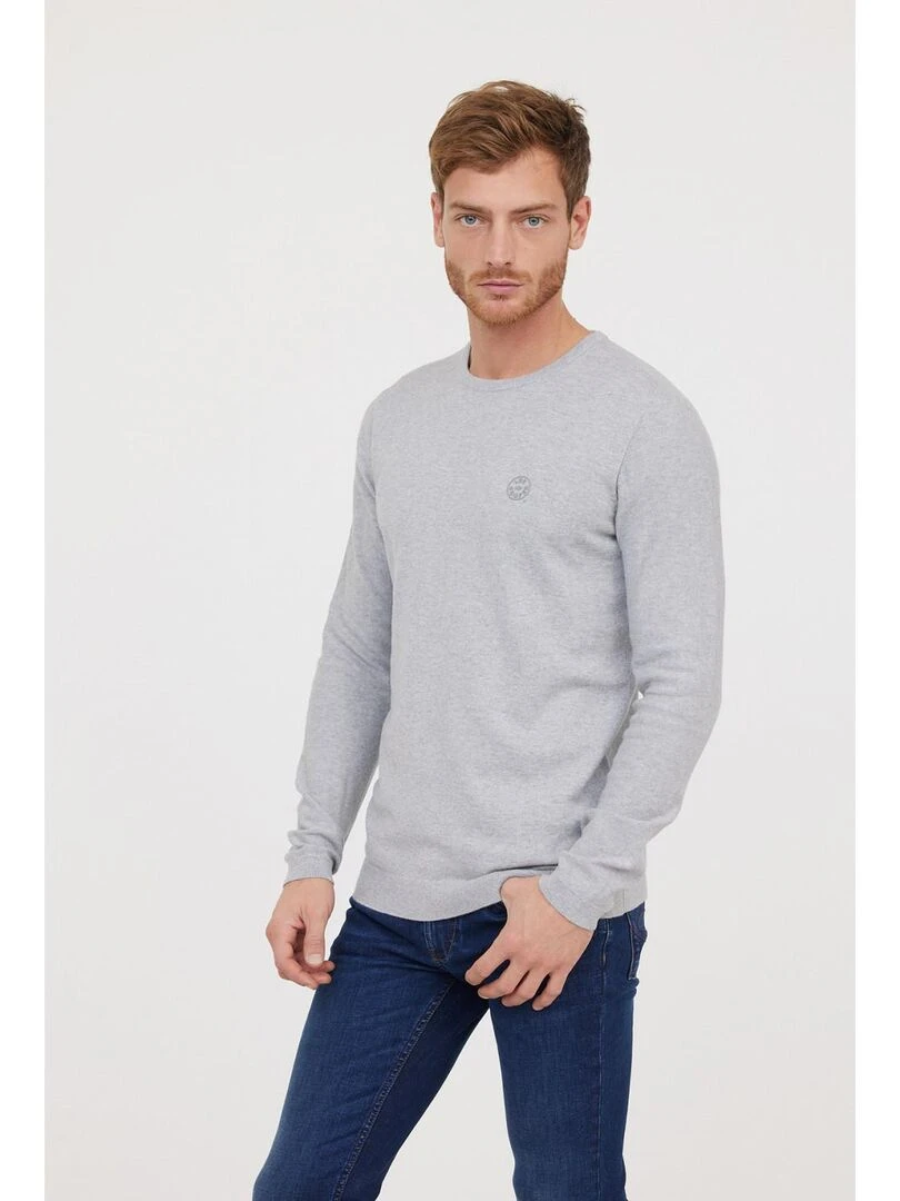 Lee Cooper Pull manches longues coton regular CORIL Gris chiné