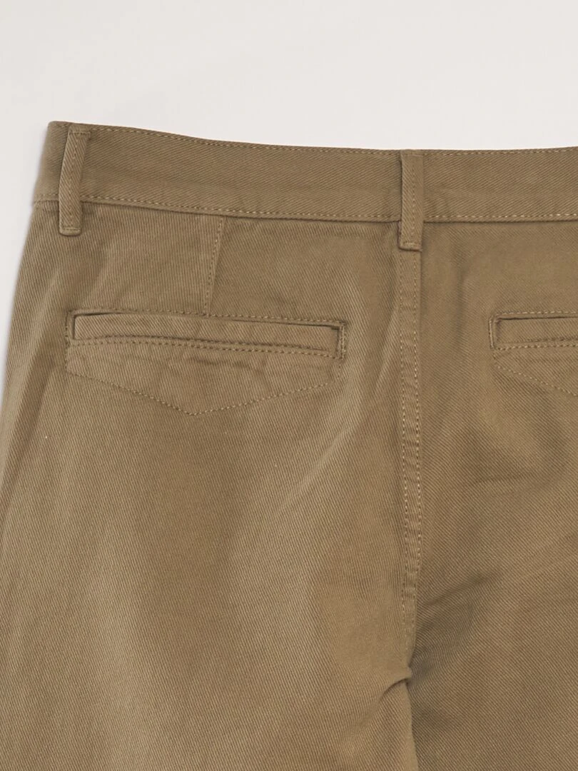 Pantalon droit en coton   Vert