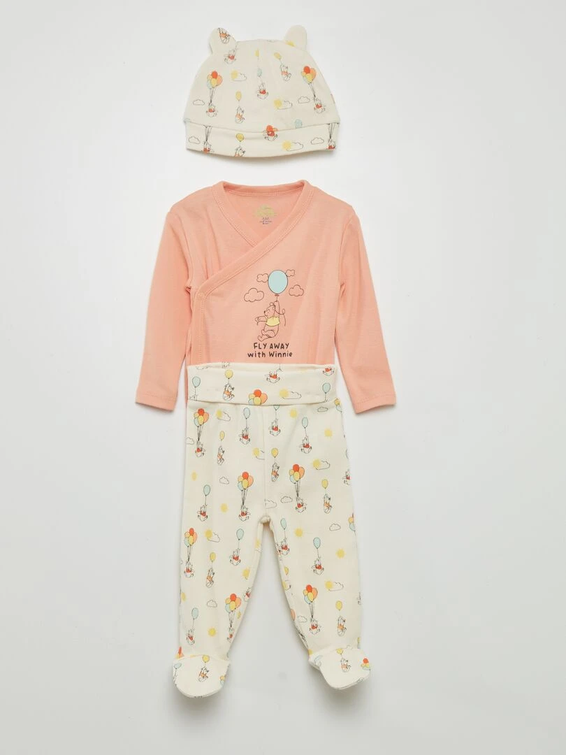 Ensemble body + legging avec pieds + bonnet 'Disney' Orange