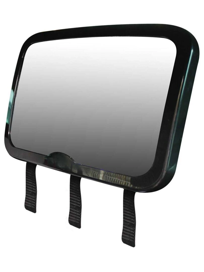 2 Miroirs voiture pour bébé 2 en 1 sangles amovibles pour jouets ou accessoires Monsieur Bébé Noir