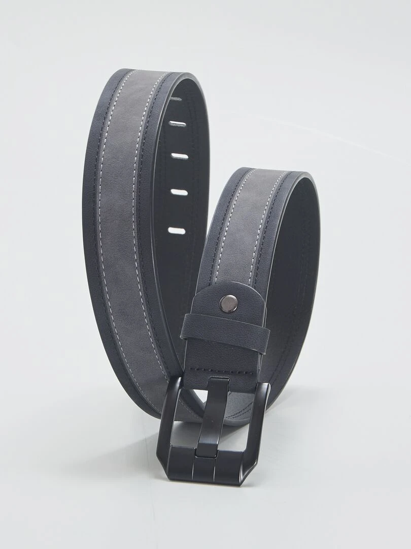 Ceinture en simili bicolore Noir
