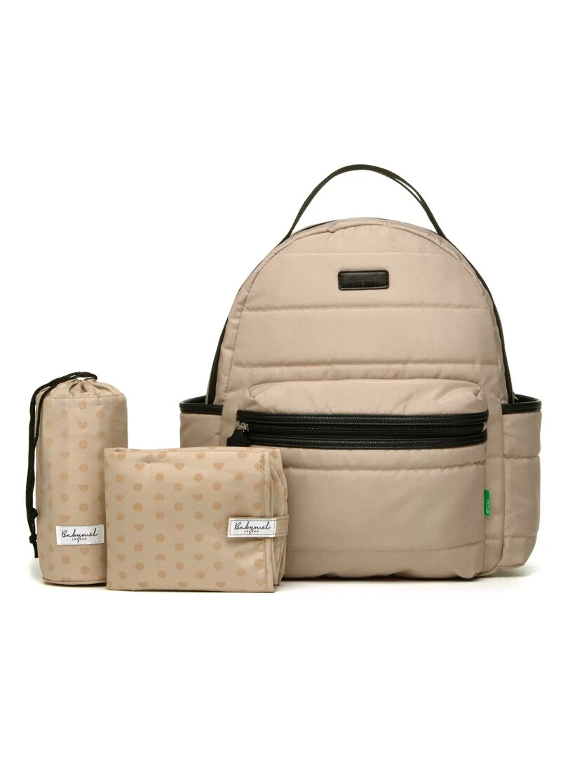 Sac à dos à langer Lola eco quilt beige Beige