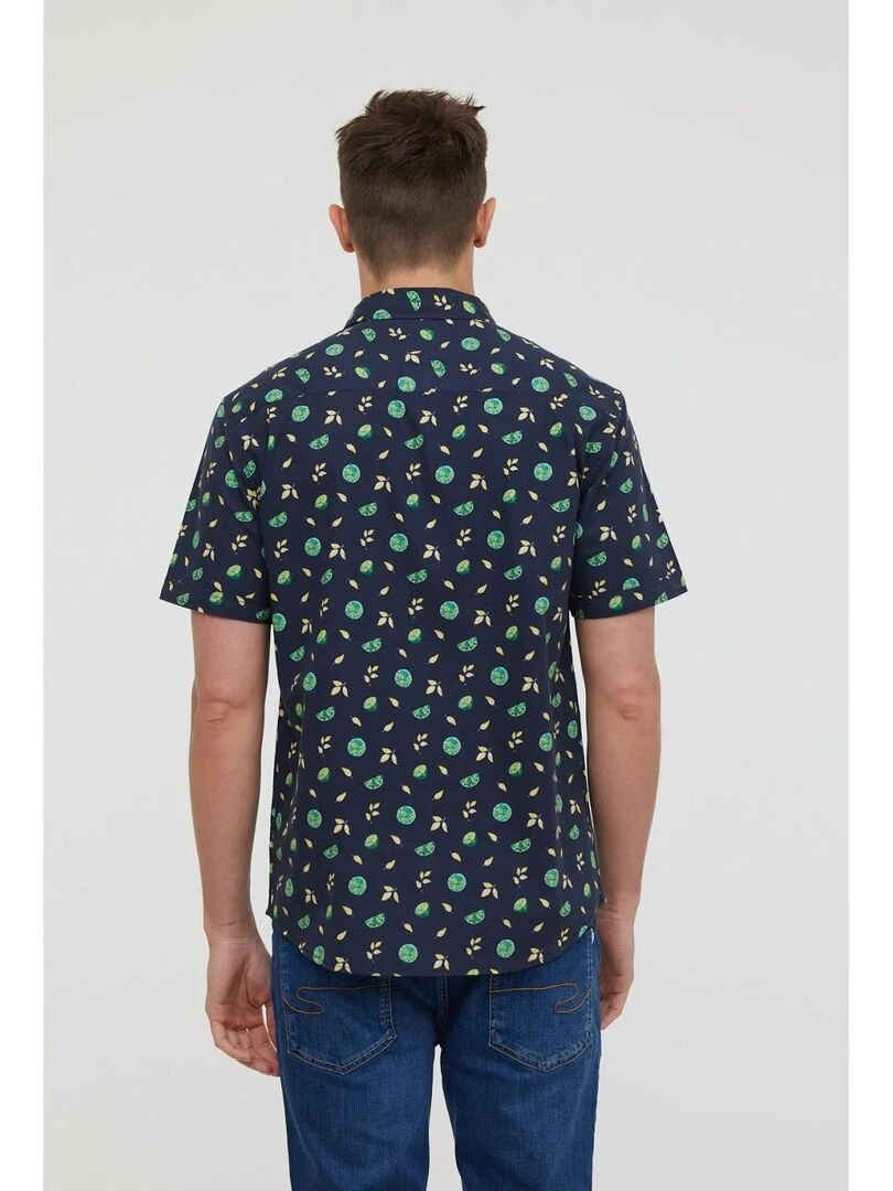 Lee Cooper   Chemise manches courtes coton regular DICHA MC   Bleu marine