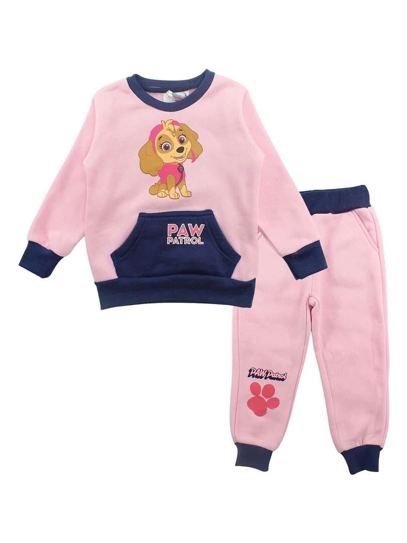 Paw Patrol Ensemble Sweat pantalon fille Imprimé La Pat' Patrouille Rose