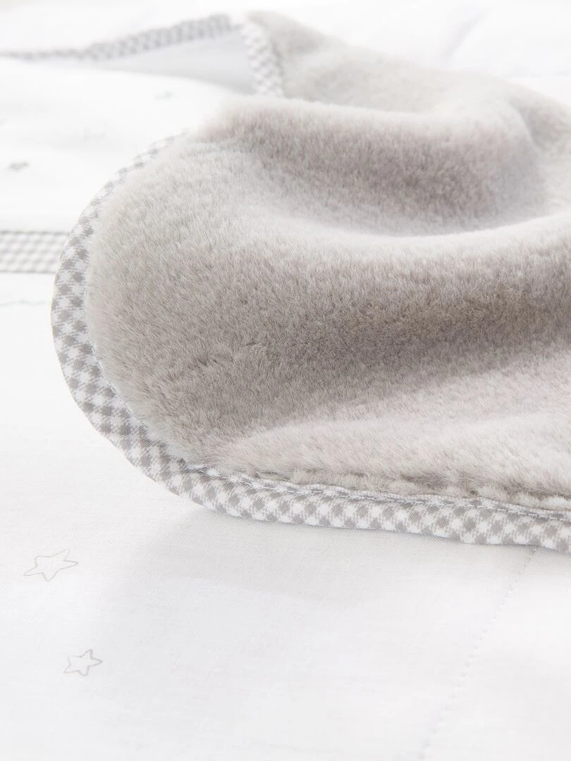ROBA Couverture Douillette "Sternenzauber"   80 x 80 cm   Gris Clair / Blanc   Gris