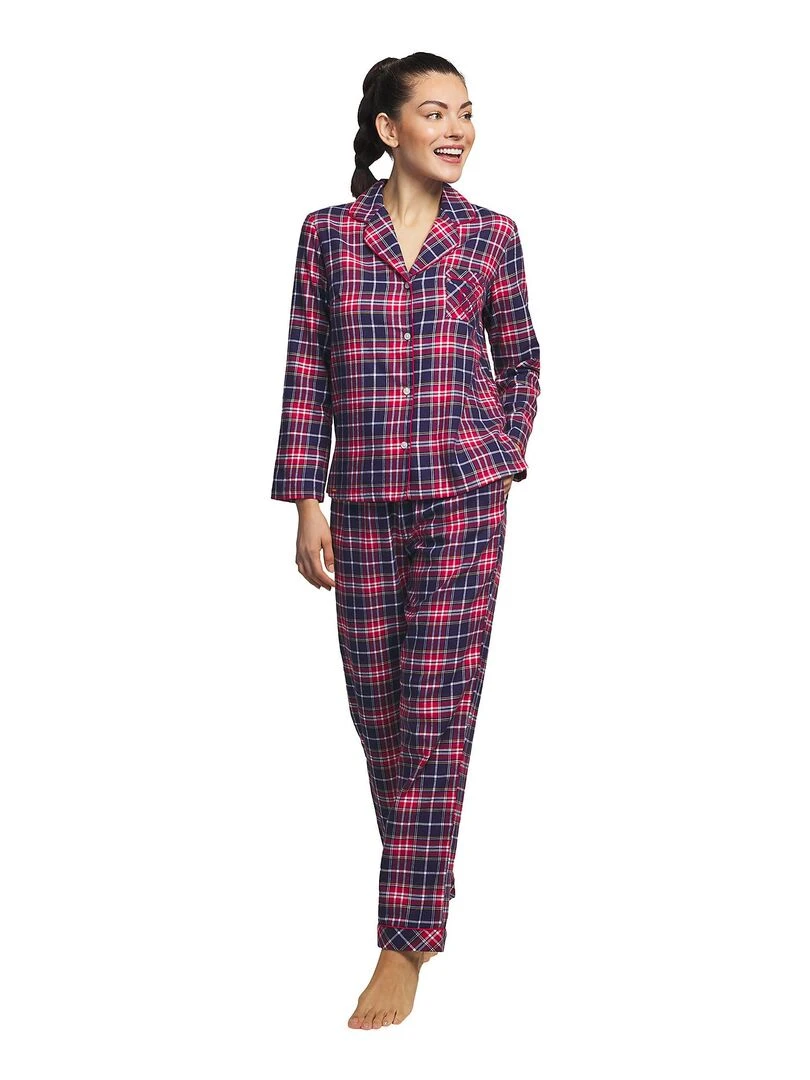 Pyjama pantalon chemise manches longues Big Family Bleu marine