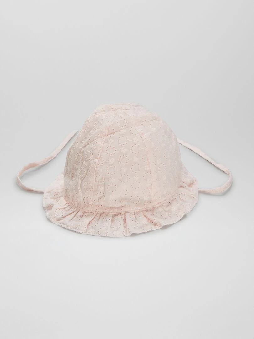 Bob en broderies anglaises Rose
