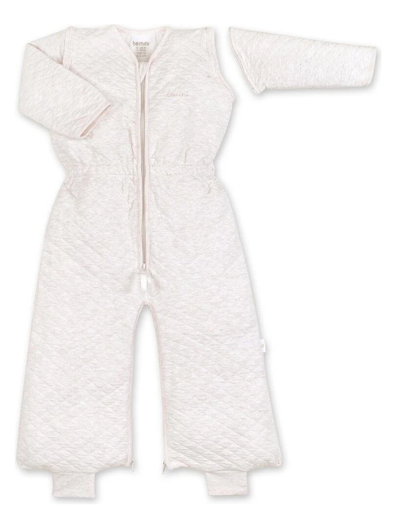Bemini Gigoteuse jambes séparables Pady quilted jersey Beige chiné