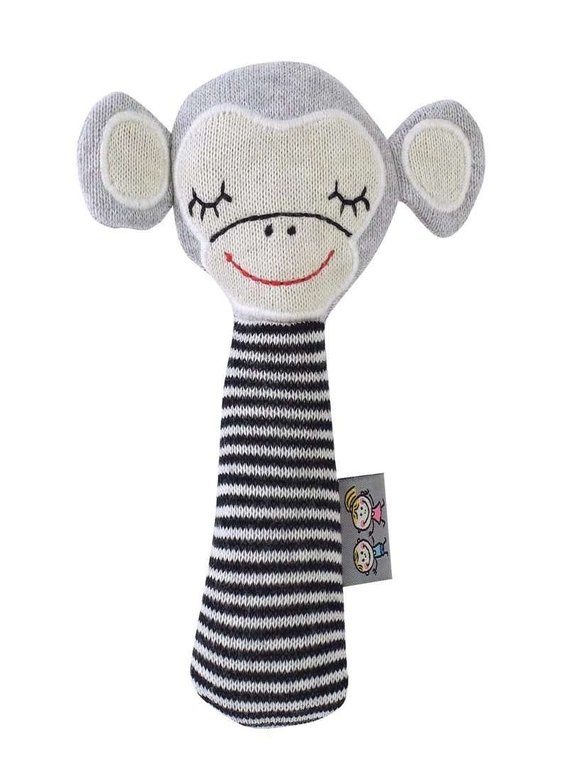 Hochet En Tricot De Coton Singe N/A