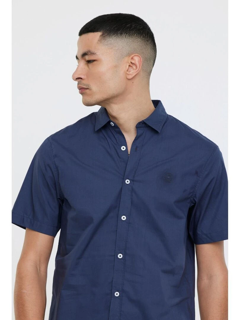 Lee Cooper   Chemise manches courtes coton regular DRIMO MC   Bleu marine