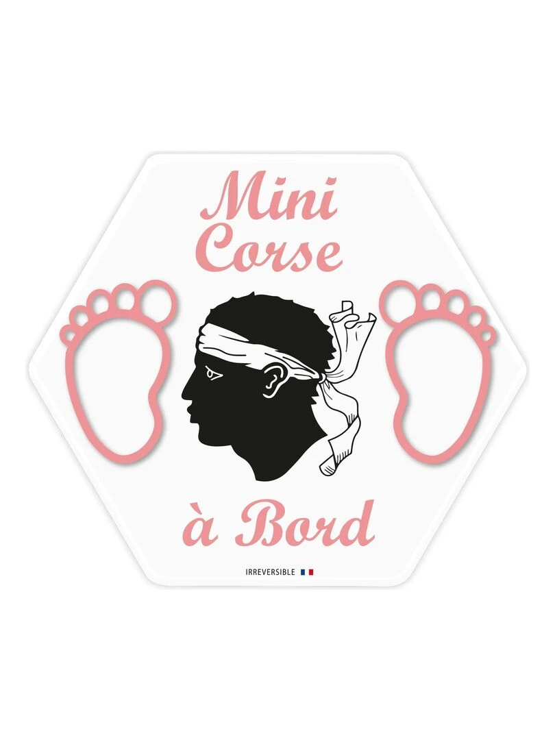 Adhésif bébé à bord Mini Corse Rose