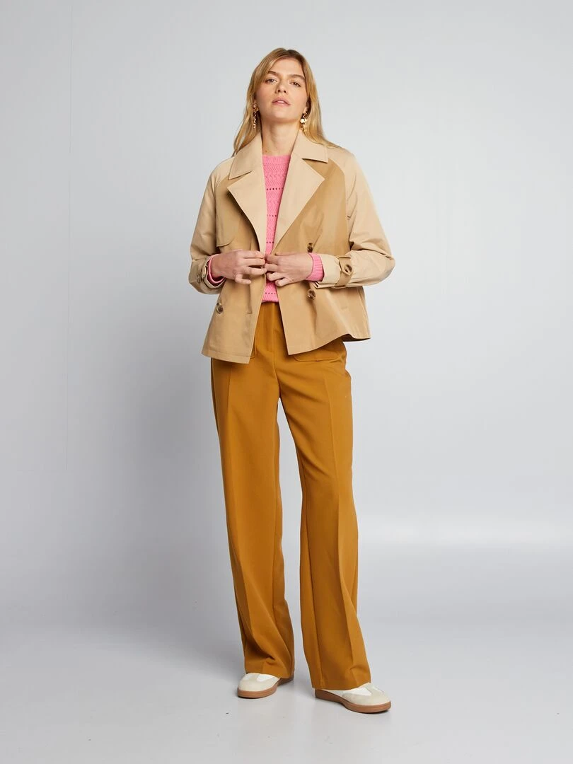 Pull en maille ajourée Rose