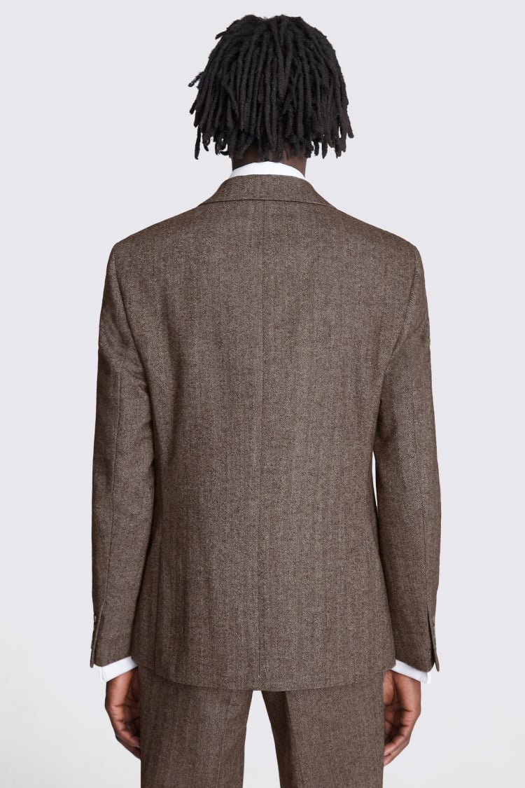 Slim Fit Brown Tweed Jacket   Buy Online at Moss