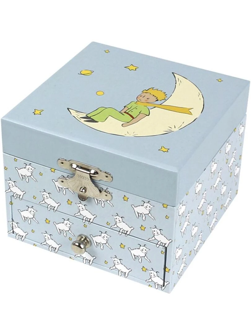 Boîte à musique cube Le Petit Prince bleu clair N/A