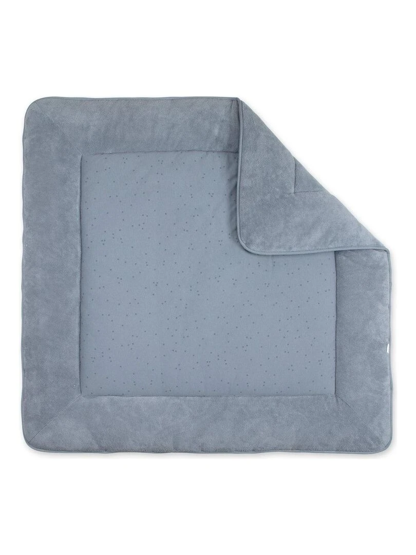 Bemini Tapis de parc et jeu Pady jersey et bambou Bleu gris