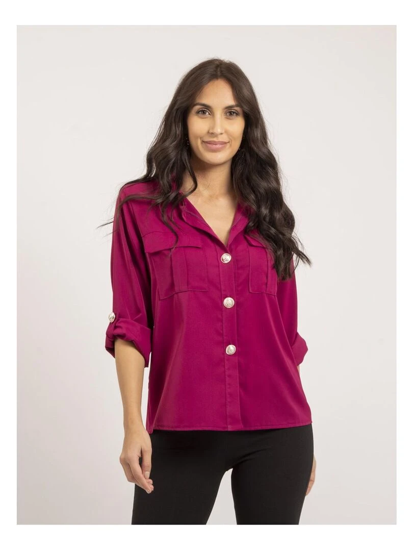 Chemise courte ORELIE Violet