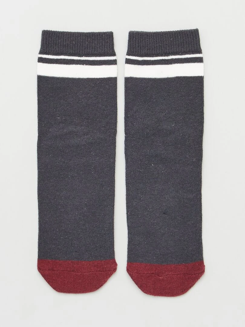 Lot 5 paires de chaussettes style sport   Marron/gris/bordeaux