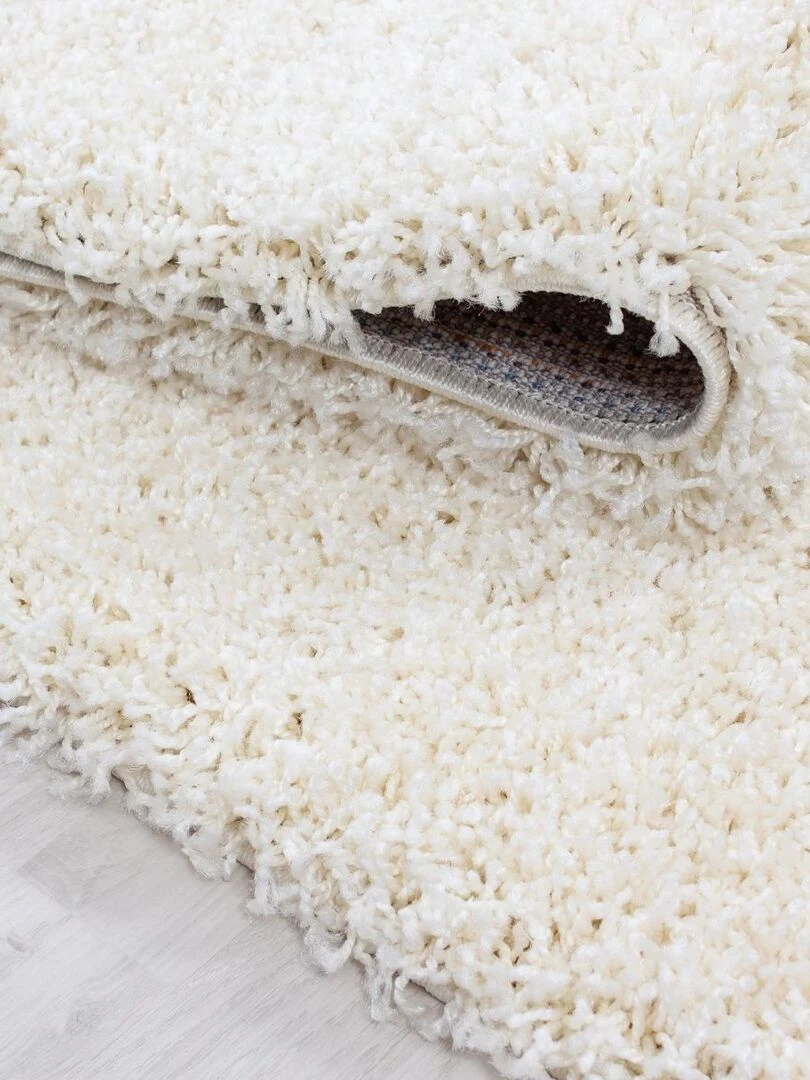 Tapis shaggy UNI C OEKO TEX® Ecru