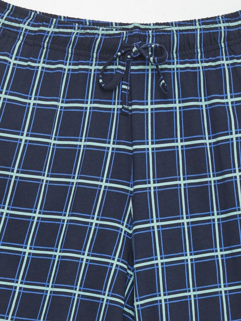 Ensemble pyjama short + t shirt   2 pièces   Bleu