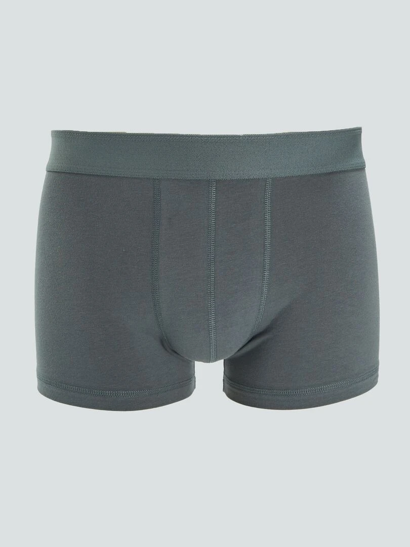 Lot de 3 boxers unis   Vert/gris