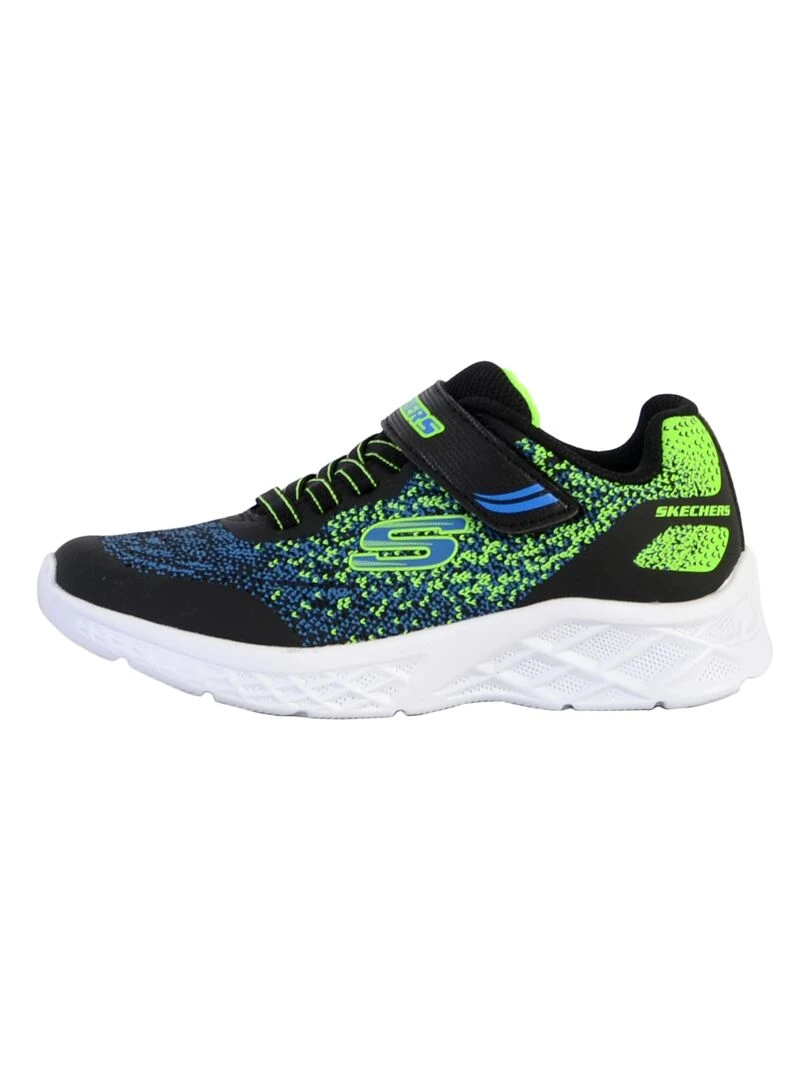 Basket à Scratch Enfant Skechers Microspic Noir