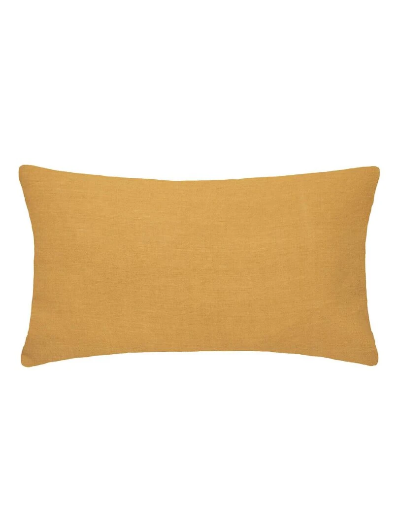 Taie d'oreiller en 100% lin   Jaune