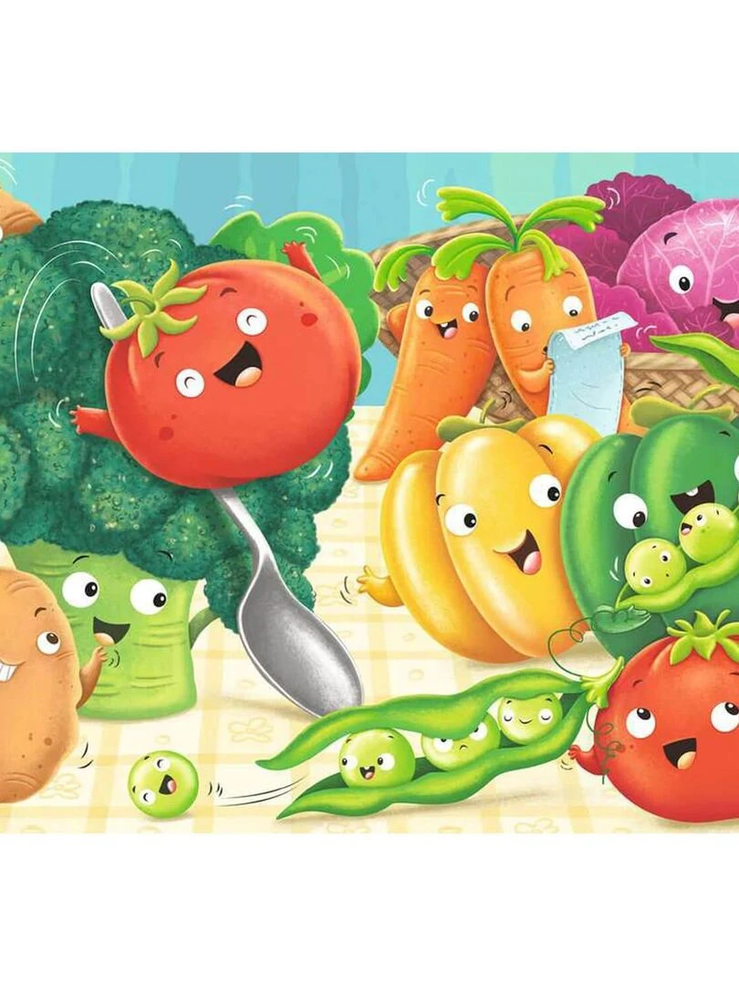 Puzzles 2x24 pièces   Les petits fruits et légumes   N/A